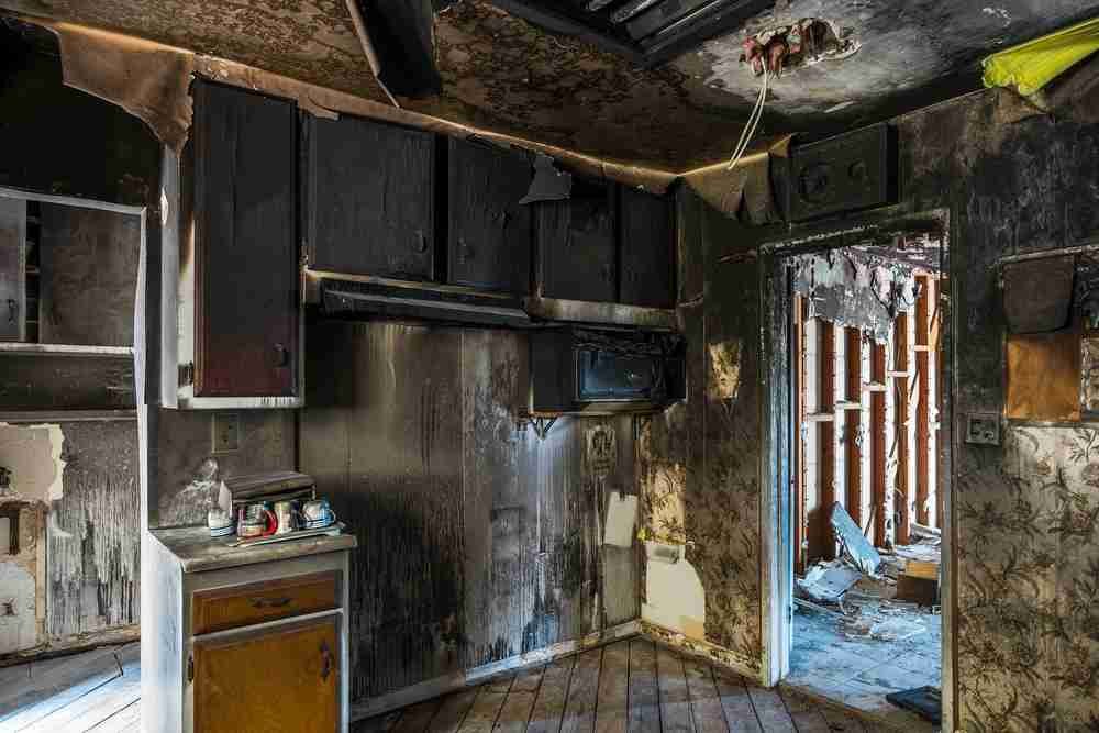 Smoke Damaged Kitchen