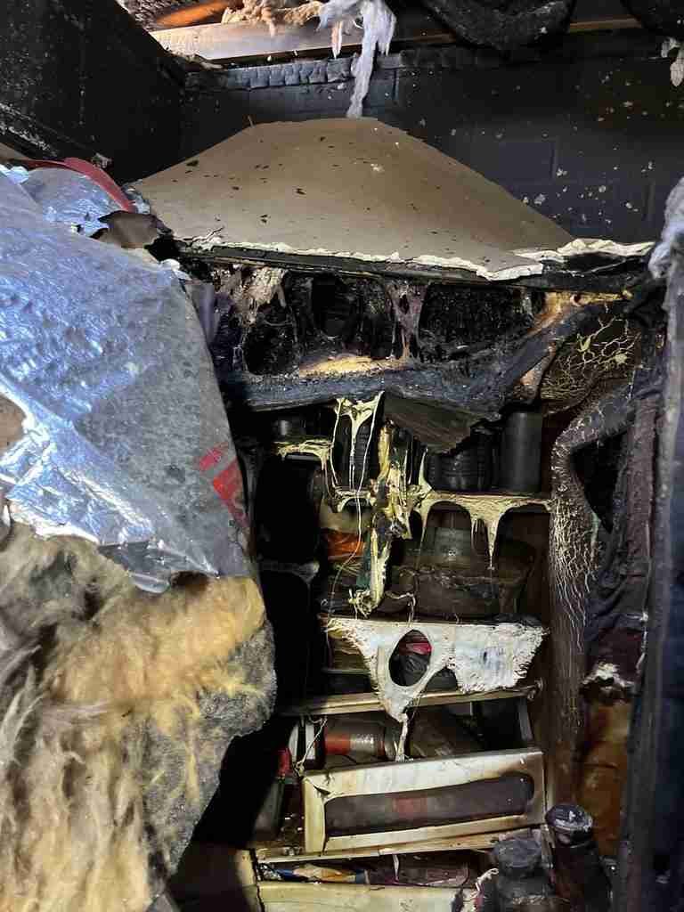 fire damaged home joists