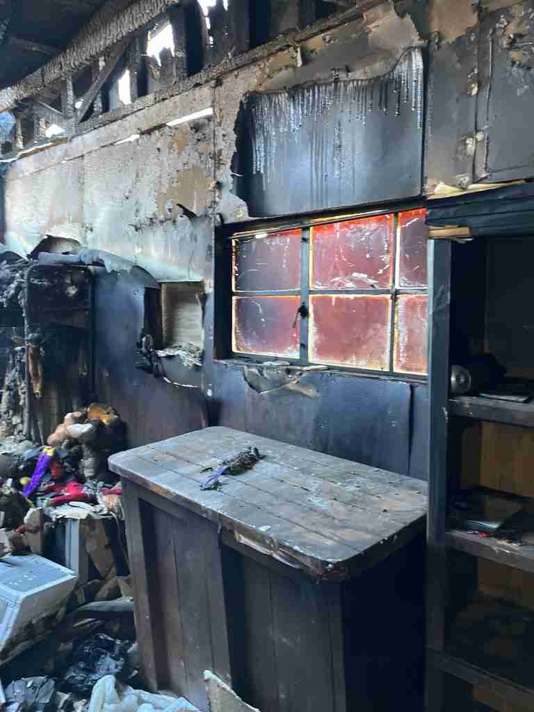 smoke damaged home after a fire