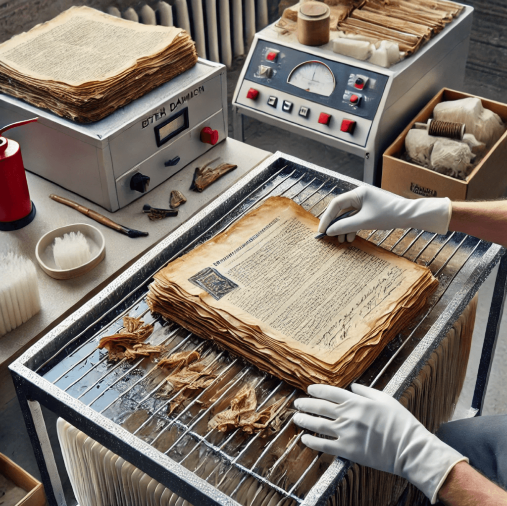 water damage document restoration