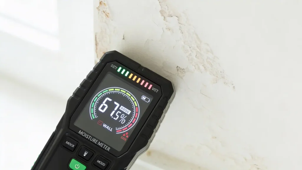 How is moisture mapping performed during water damage assessment