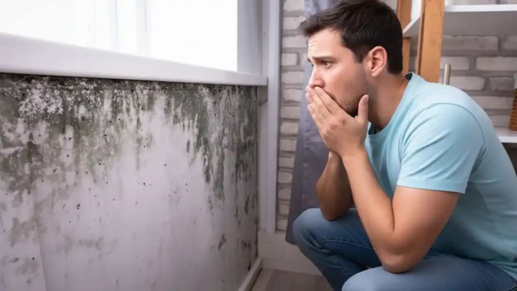 What causes lingering odors after water damage, and how are they treated