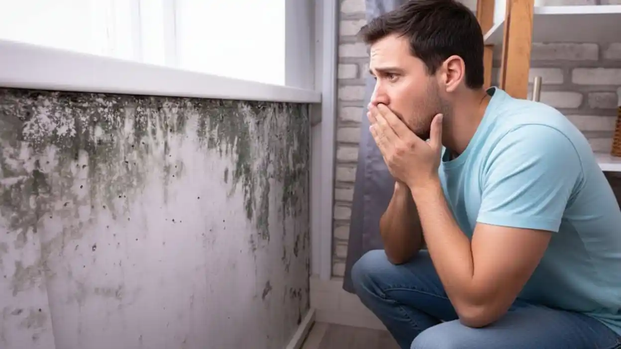 What causes lingering odors after water damage, and how are they treated