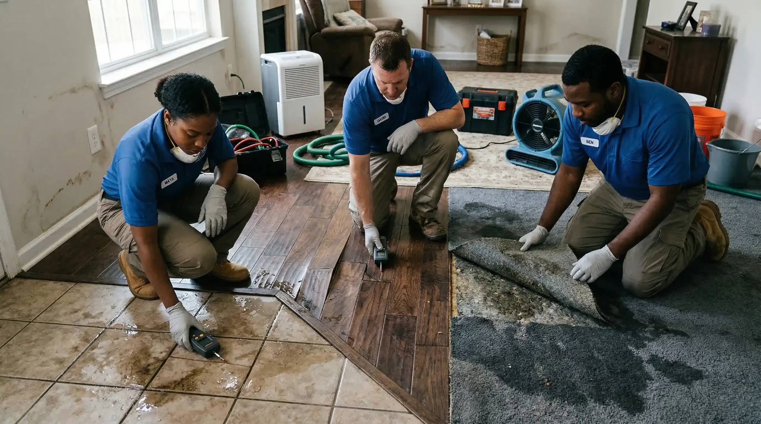 How Water Damage Affects Flooring Tile, Wood, and Carpet
